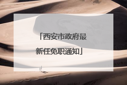 西安市政府最新任免职通知