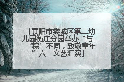 襄阳市樊城区第二幼儿园衡庄分园举办“与‘粽’不同，致敬童年”六一文艺汇演