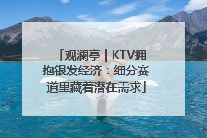 观澜亭｜KTV拥抱银发经济：细分赛道里藏着潜在需求