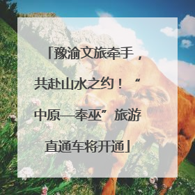 豫渝文旅牵手，共赴山水之约！“中原—奉巫”旅游直通车将开通
