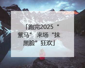 跑完2025“紫马” 来场“抹黑脸”狂欢