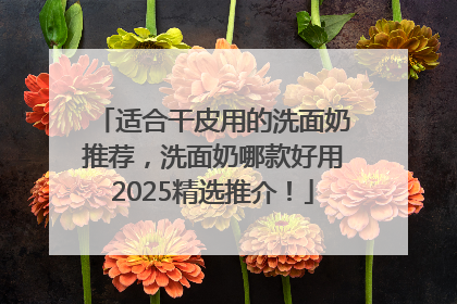 适合干皮用的洗面奶推荐，洗面奶哪款好用2025精选推介！