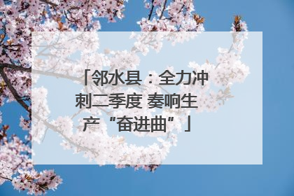 邻水县：全力冲刺二季度 奏响生产“奋进曲”