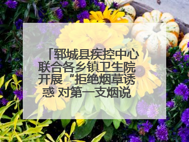 郓城县疾控中心联合各乡镇卫生院开展“拒绝烟草诱惑 对第一支烟说不”健康教育宣传活动