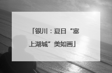 银川：夏日“塞上湖城”美如画