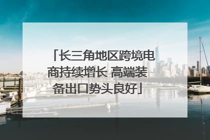 长三角地区跨境电商持续增长 高端装备出口势头良好