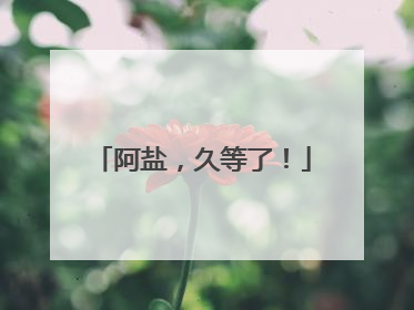 阿盐，久等了！