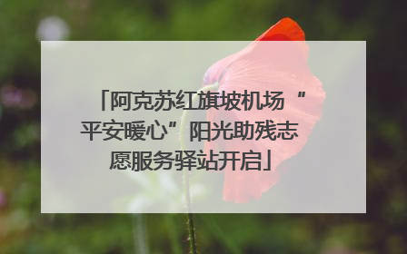 阿克苏红旗坡机场“平安暖心”阳光助残志愿服务驿站开启