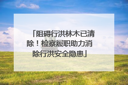 阻碍行洪林木已清除！检察履职助力消除行洪安全隐患