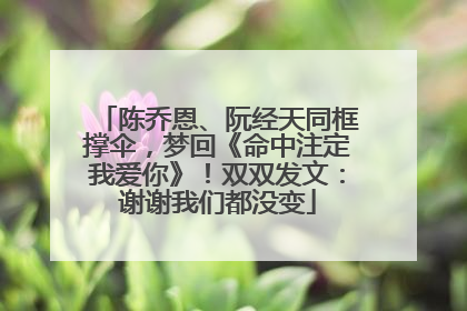 陈乔恩、阮经天同框撑伞，梦回《命中注定我爱你》！双双发文：谢谢我们都没变