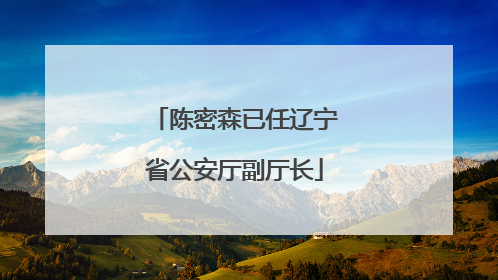 陈密森已任辽宁省公安厅副厅长