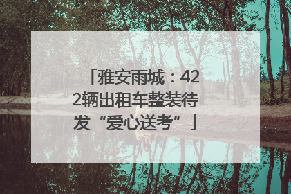 雅安雨城：422辆出租车整装待发“爱心送考”