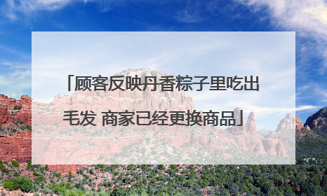 顾客反映丹香粽子里吃出毛发 商家已经更换商品