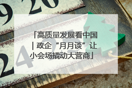 高质量发展看中国｜政企“月月谈”让小会场撬动大营商