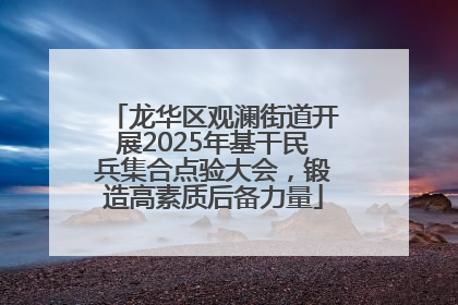 龙华区观澜街道开展2025年基干民兵集合点验大会，锻造高素质后备力量