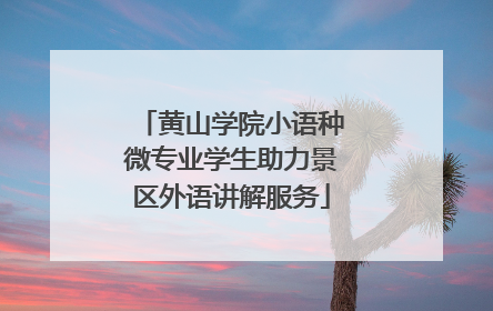 黄山学院小语种微专业学生助力景区外语讲解服务