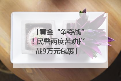 黄金“争夺战”！民警两度苦劝拦截9万元包裹