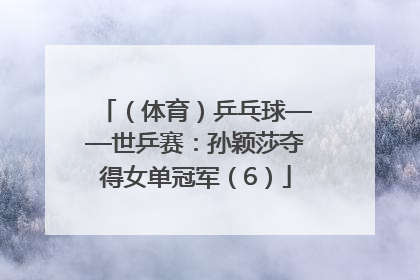 （体育）乒乓球——世乒赛：孙颖莎夺得女单冠军（6）