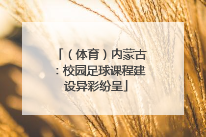 （体育）内蒙古：校园足球课程建设异彩纷呈
