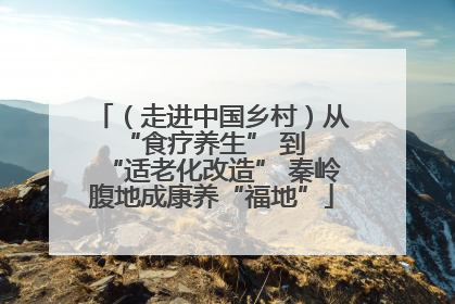 （走进中国乡村）从 “食疗养生” 到 “适老化改造” 秦岭腹地成康养“福地”