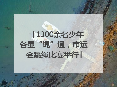 1300余名少年各显“绳”通，市运会跳绳比赛举行