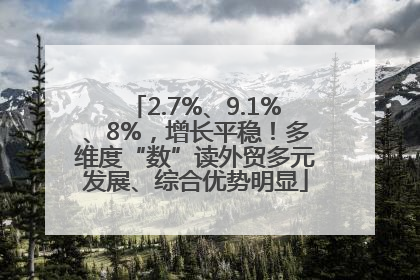 2.7%、9.1%、8%，增长平稳！多维度“数”读外贸多元发展、综合优势明显