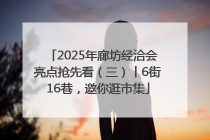 2025年廊坊经洽会亮点抢先看（三）丨6街16巷，邀你逛市集