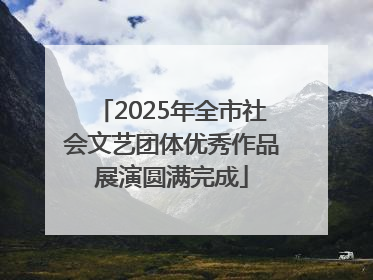 2025年全市社会文艺团体优秀作品展演圆满完成