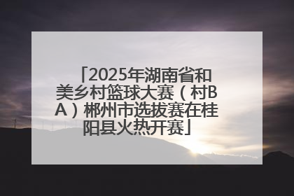 2025年湖南省和美乡村篮球大赛（村BA）郴州市选拔赛在桂阳县火热开赛