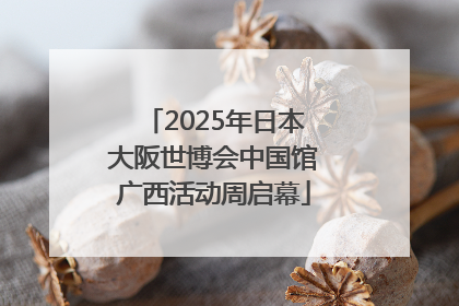 2025年日本大阪世博会中国馆广西活动周启幕