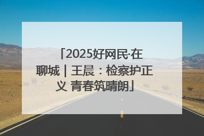 2025好网民·在聊城｜王晨：检察护正义 青春筑晴朗