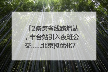 2条跨省线路增站，丰台站引入夜班公交……北京拟优化7条公交线！