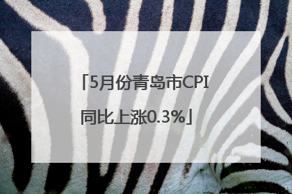 5月份青岛市CPI同比上涨0.3%