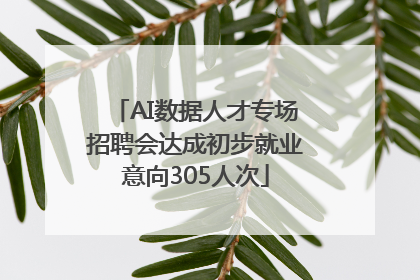 AI数据人才专场招聘会达成初步就业意向305人次